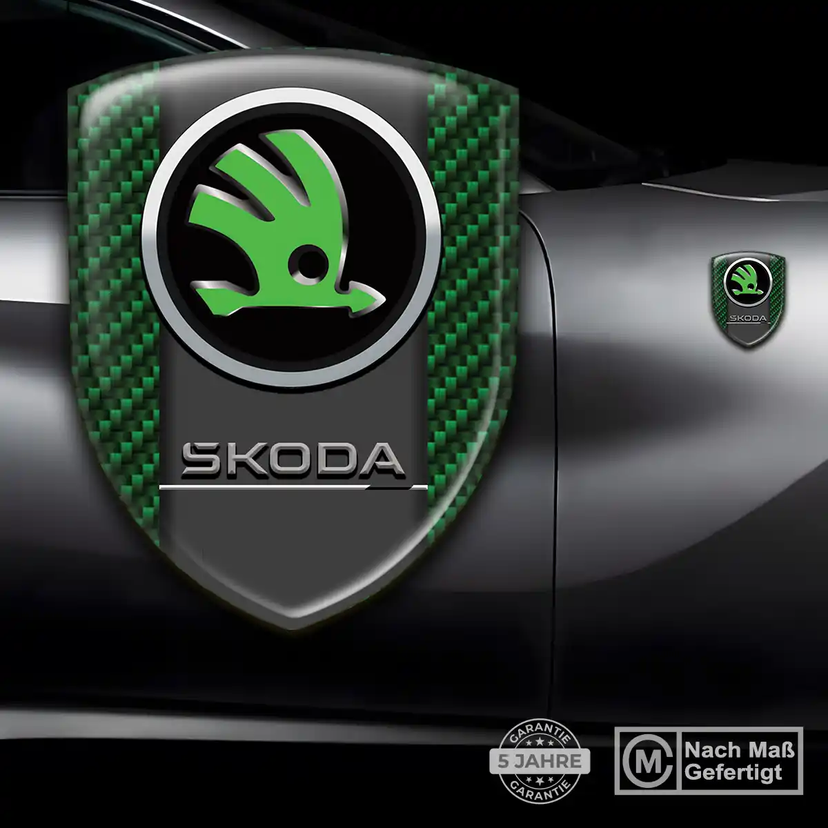 Skoda Aufkleber Silikon Embleme Auto Hohe Qualität
