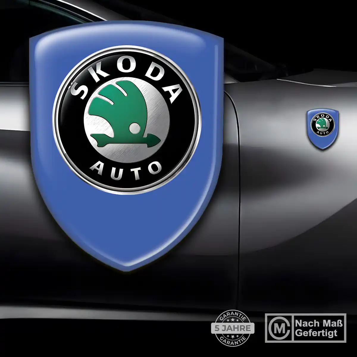 Skoda Aufkleber Silikon Embleme Auto Premium-Edition