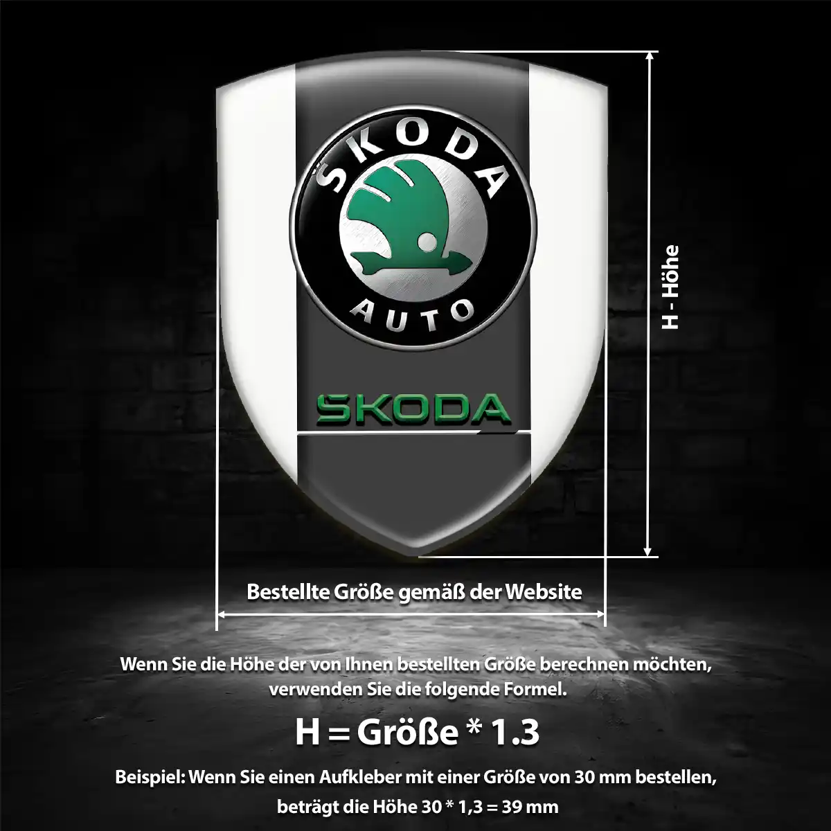 Skoda Aufkleber Silikon Embleme Auto Stilvolles Design