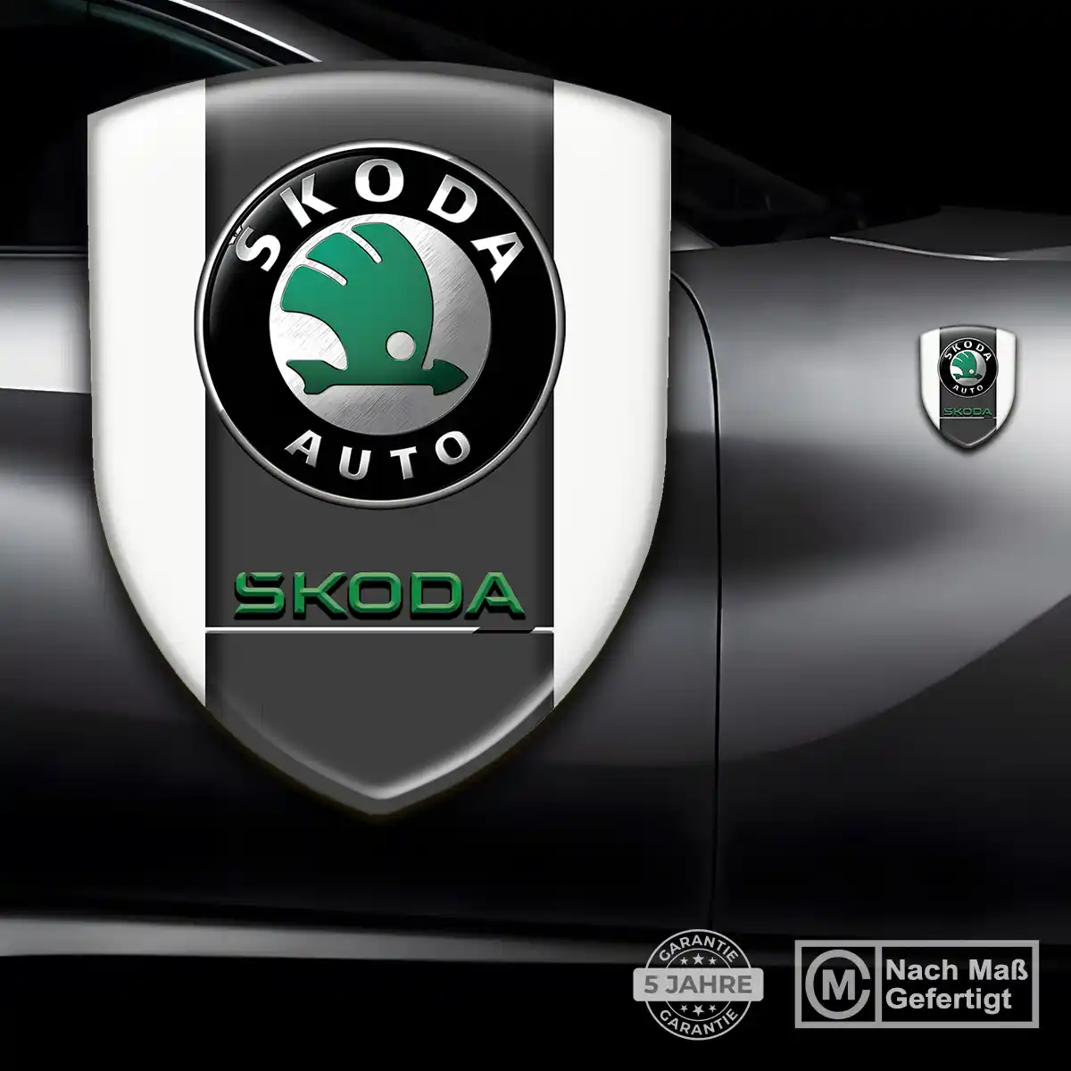 Skoda Aufkleber Silikon Embleme Auto Stilvolles Design