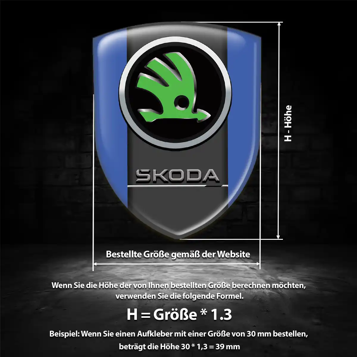 Skoda Aufkleber Wappen Auto Hohe Qualität
