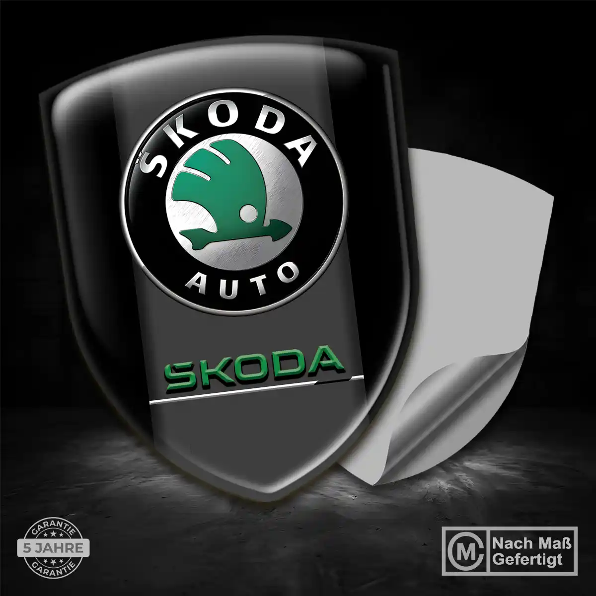 Skoda Aufkleber Wappen Auto Premium-Edition