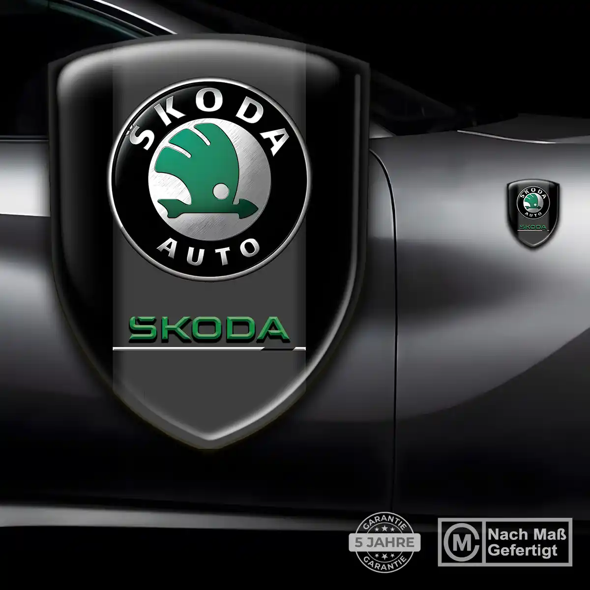 Skoda Aufkleber Wappen Auto Premium-Edition