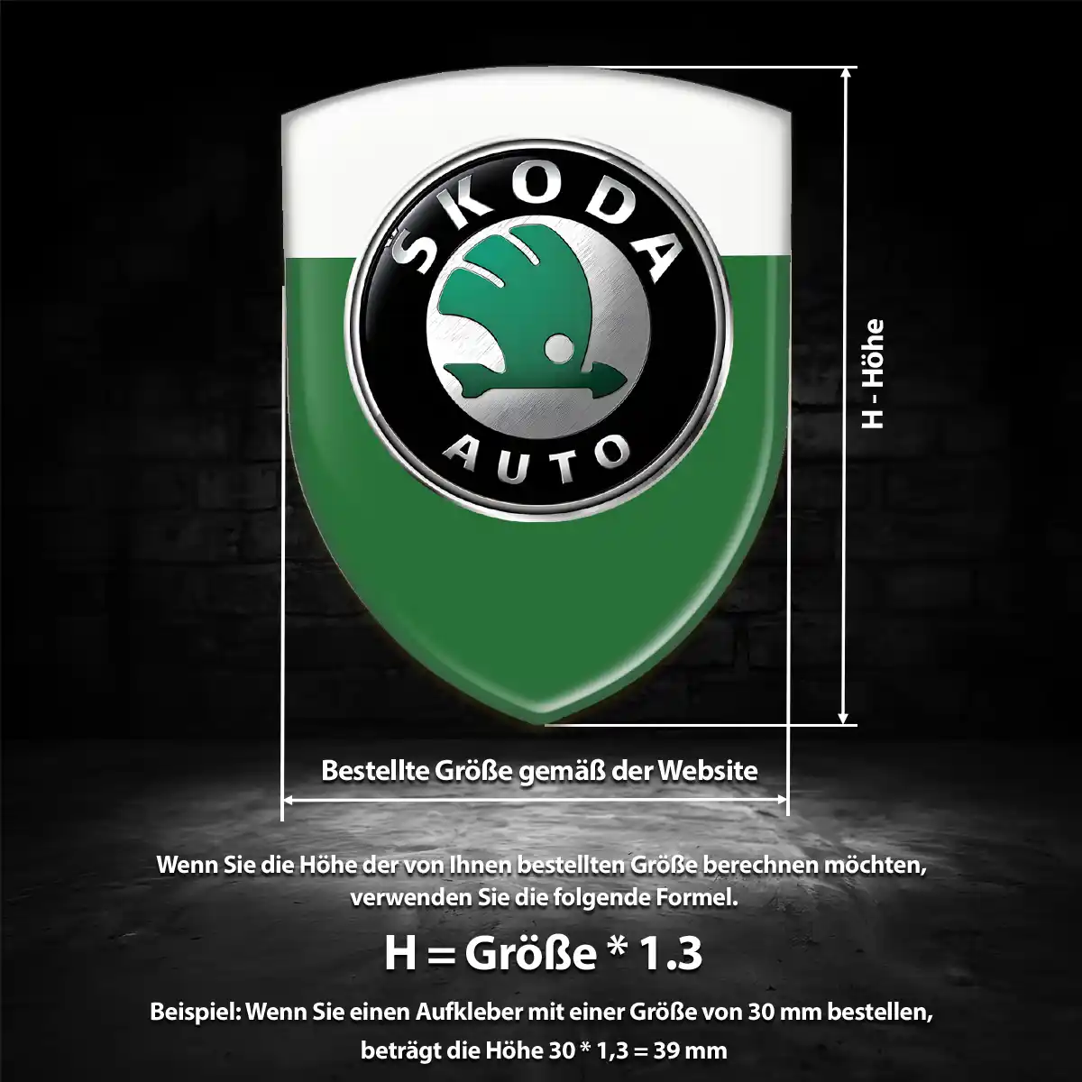 Skoda Aufkleber Wappen Emblem Auto Hohe Qualität