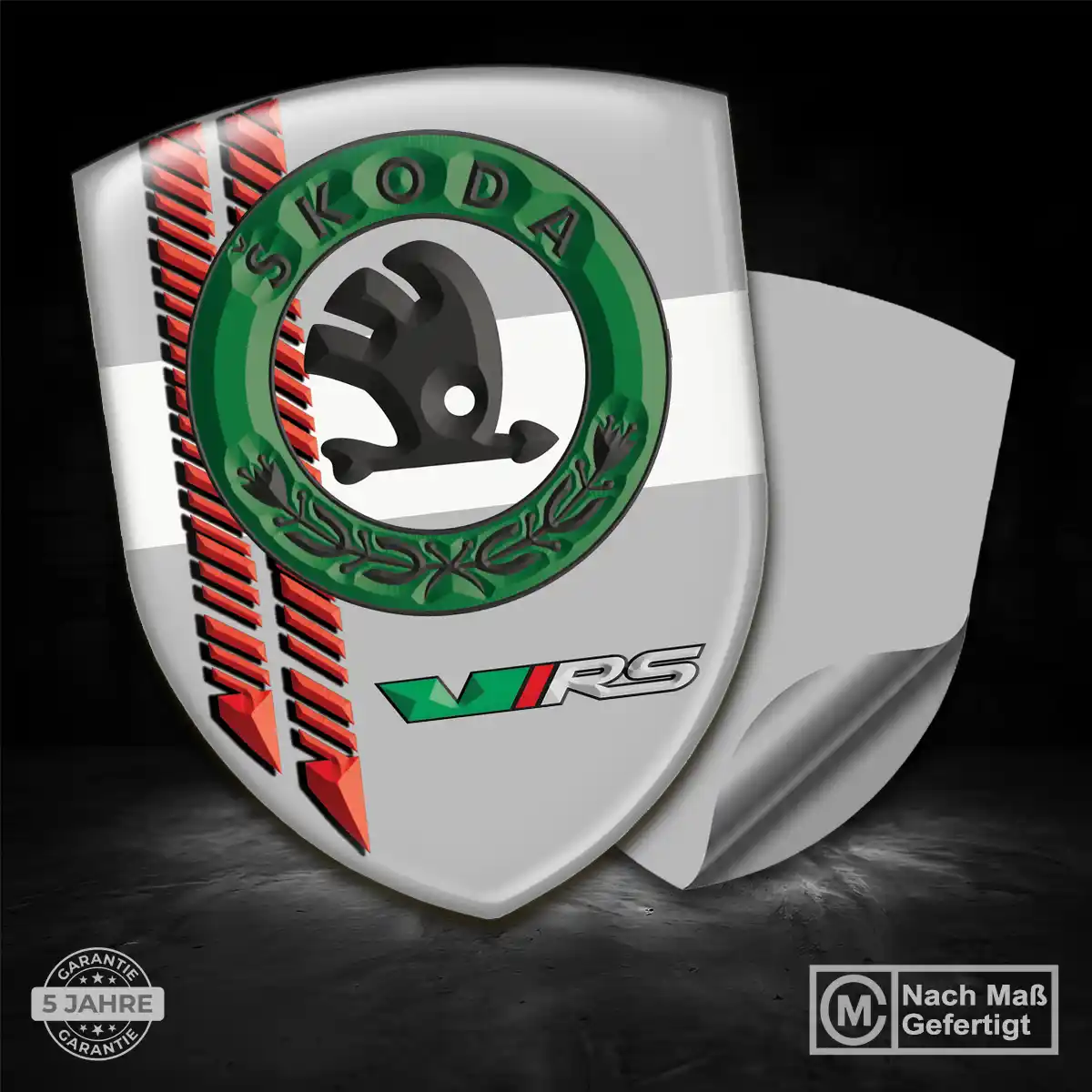 Skoda Aufkleber Wappen Emblem Premium-Edition