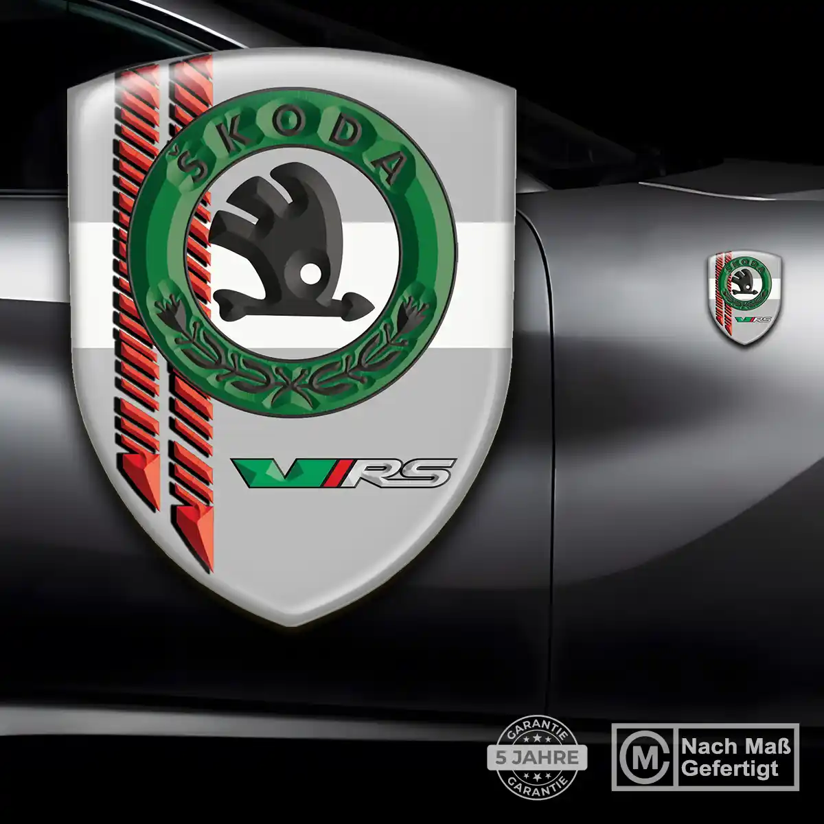 Skoda Aufkleber Wappen Emblem Premium-Edition