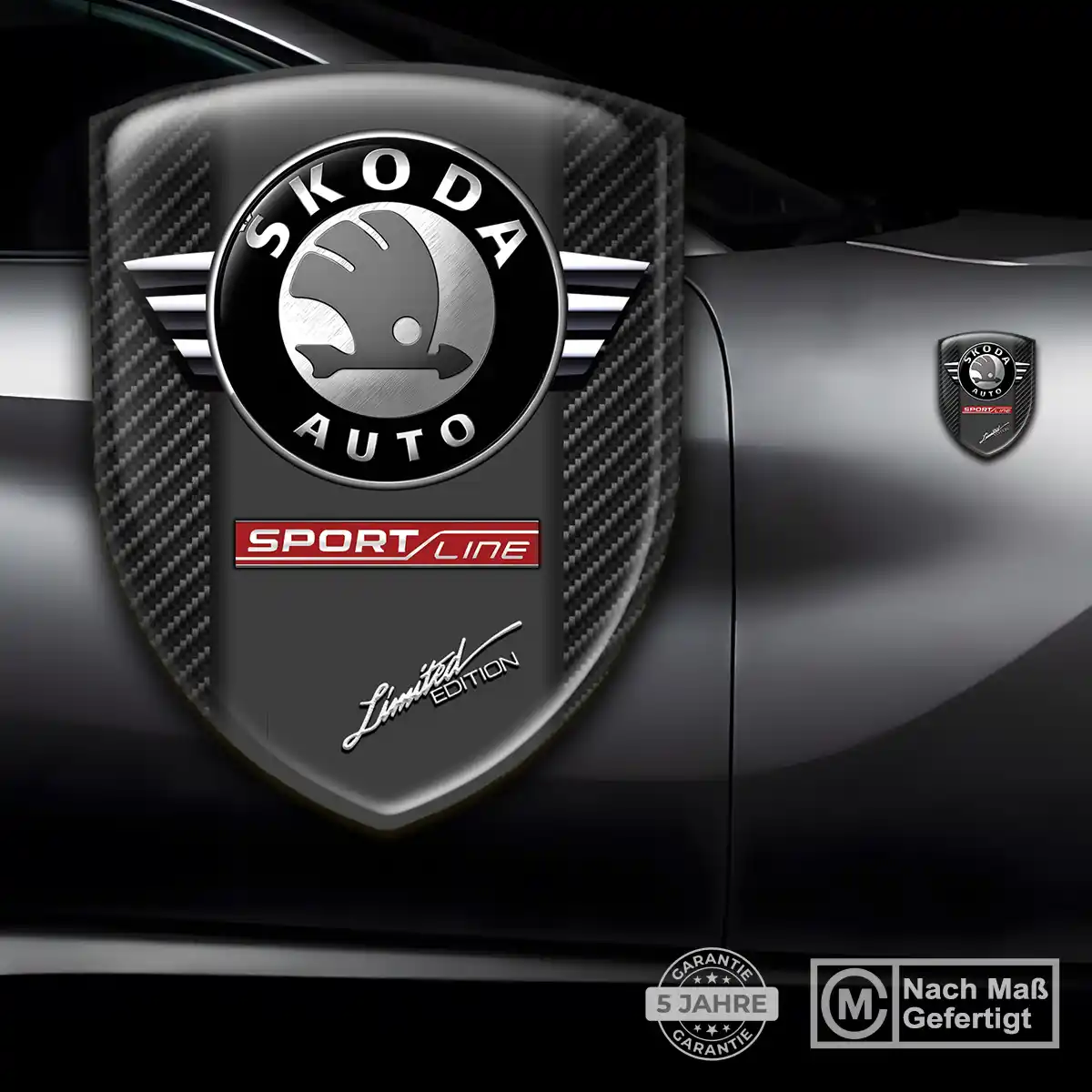 Skoda Aufkleber Wappen Emblem Stilvolles Design
