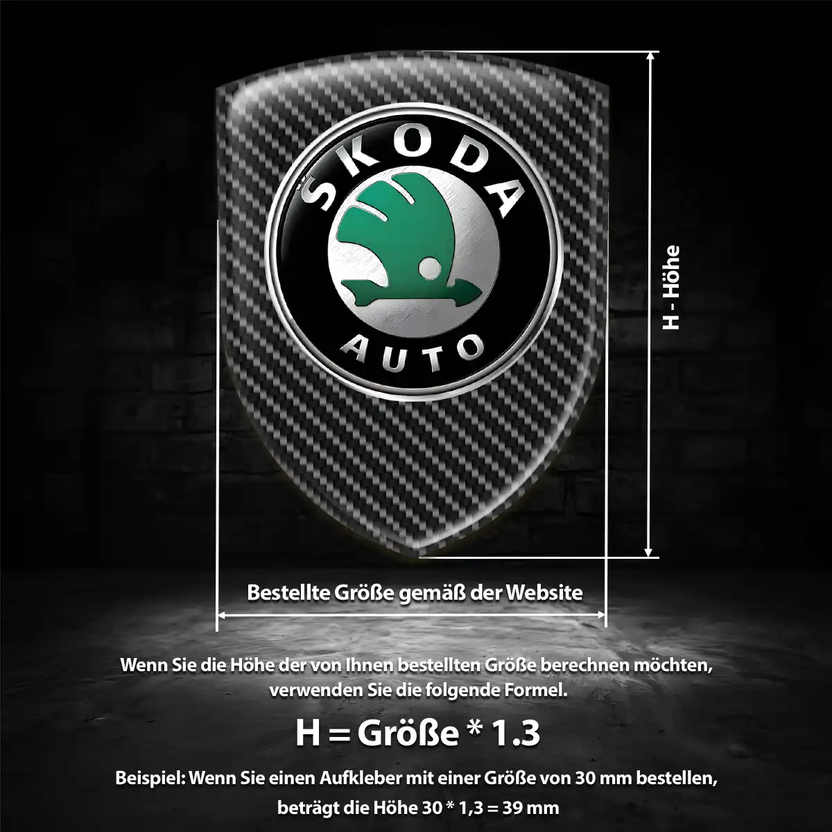 Skoda Emblem Aufkleber Auto Premium-Edition