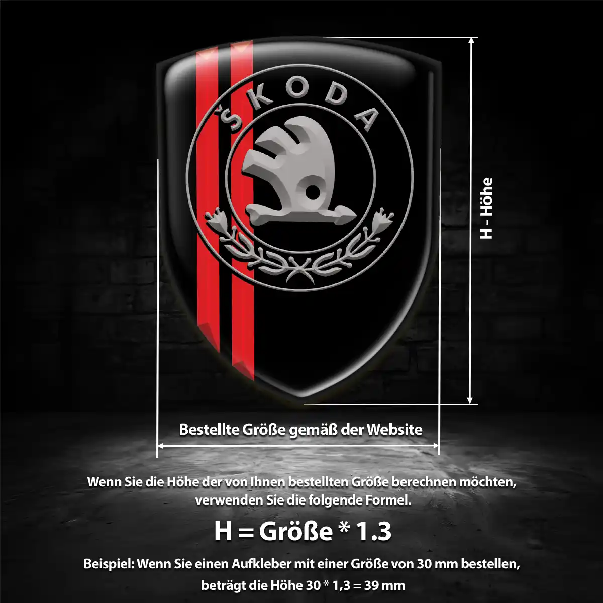 Skoda Emblem Aufkleber Hohe Qualität