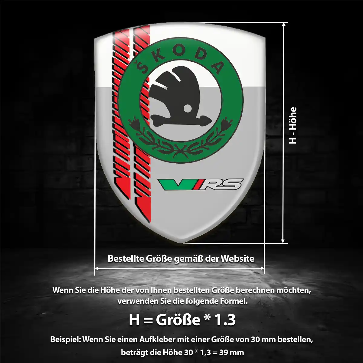 Skoda Emblem Aufkleber Wappen Auto Hohe Qualität