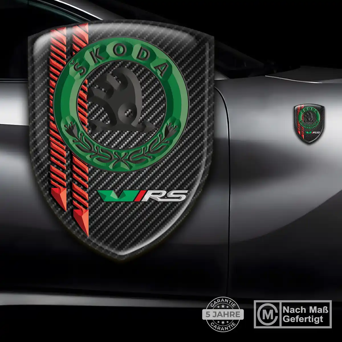 Skoda Emblem Aufkleber Wappen Auto Premium-Edition