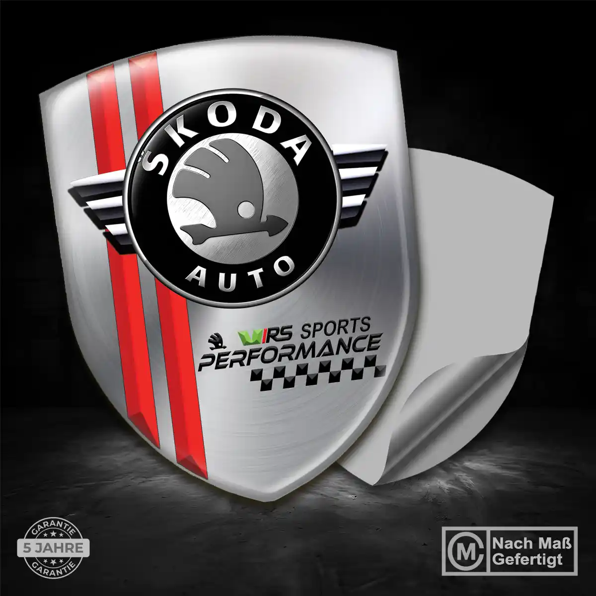 Skoda Emblem Aufkleber Wappen Auto Stilvolles Design