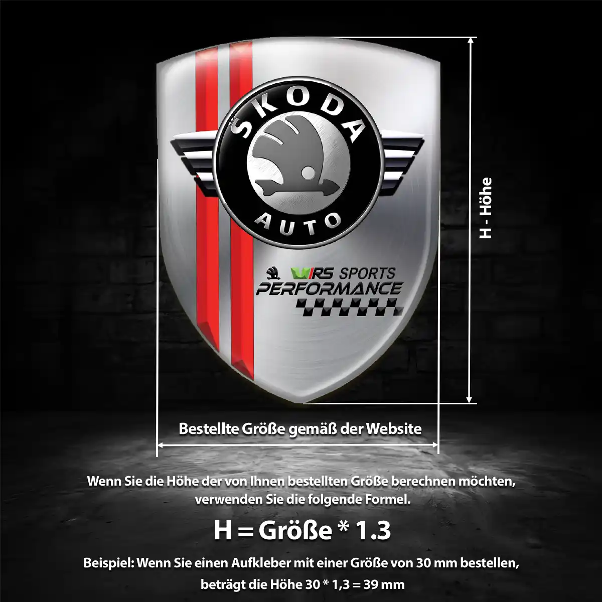 Skoda Emblem Aufkleber Wappen Auto Stilvolles Design
