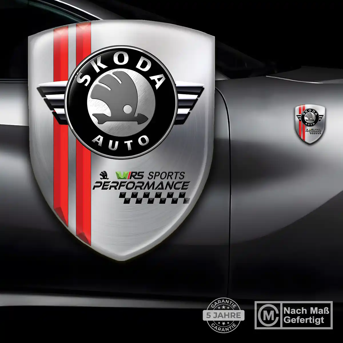 Skoda Emblem Aufkleber Wappen Auto Stilvolles Design