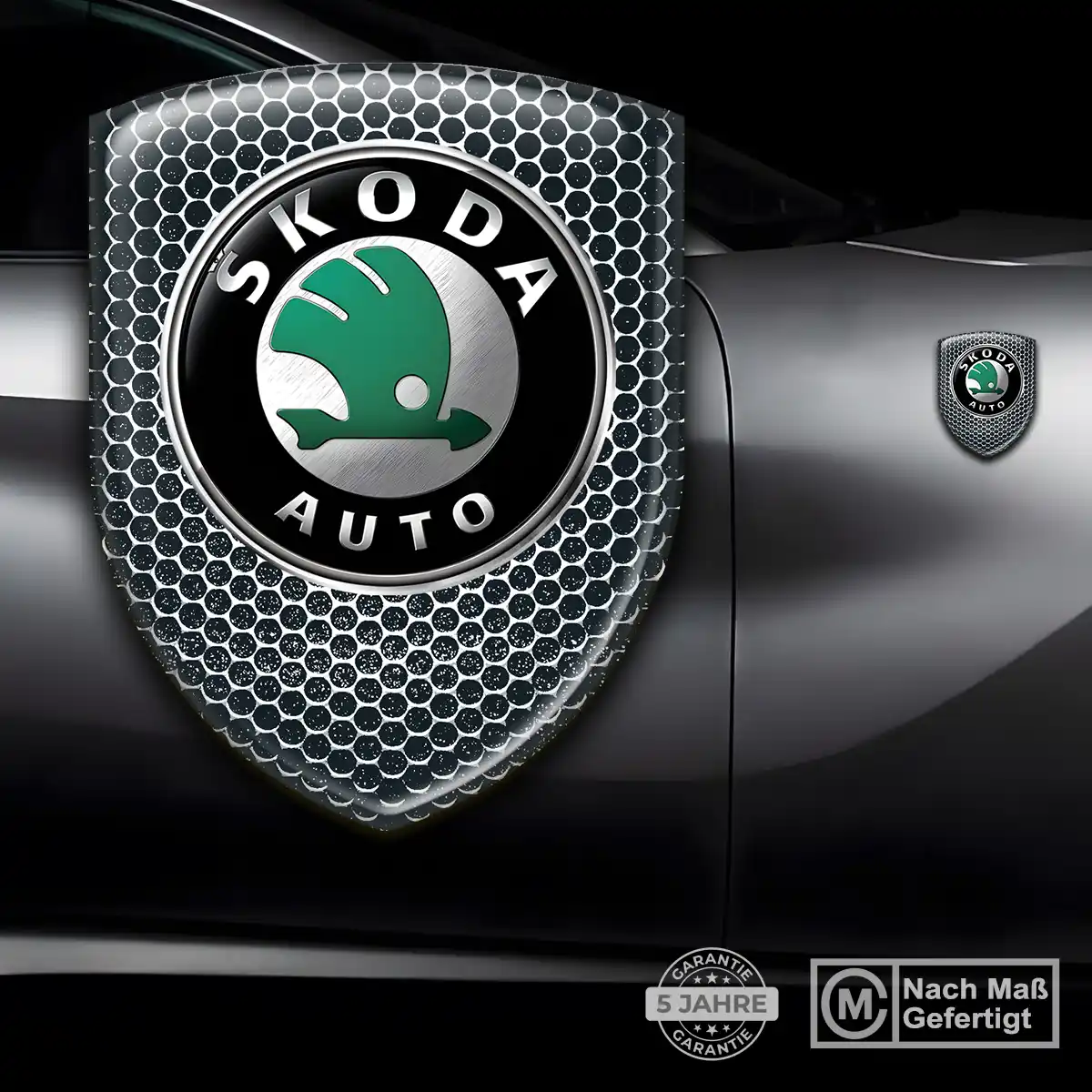 Skoda Emblem Aufkleber Wappen Premium-Edition