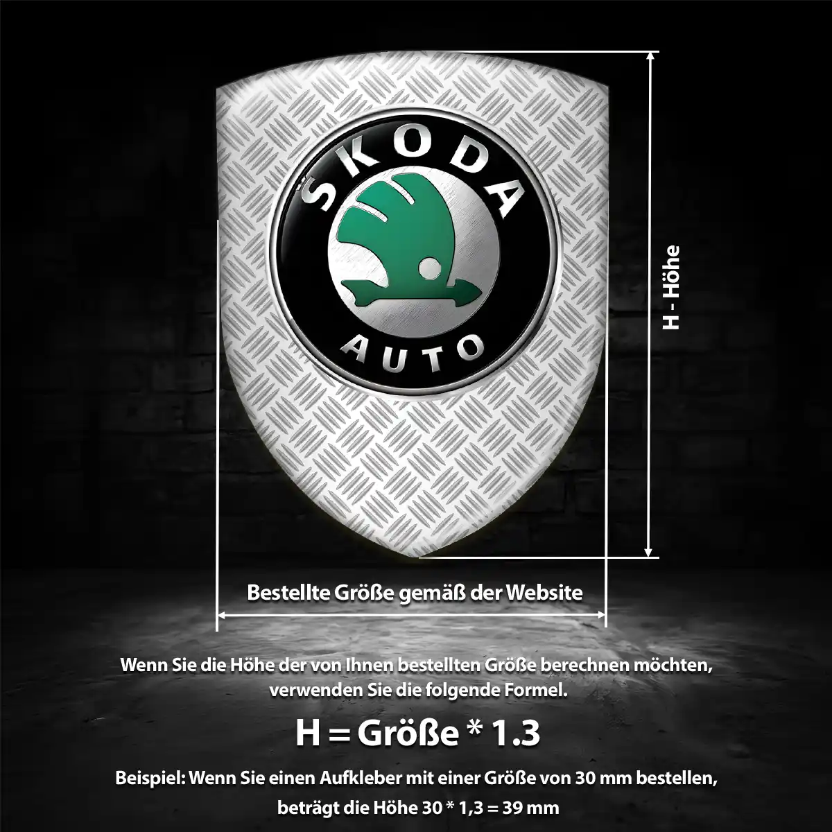 Skoda Emblem Aufkleber Wappen Stilvolles Design