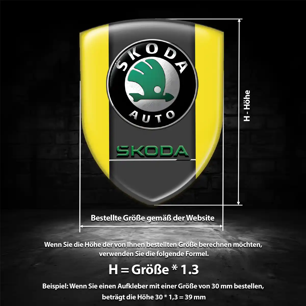 Skoda Emblem Wappen Aufkleber Auto Hohe Qualität