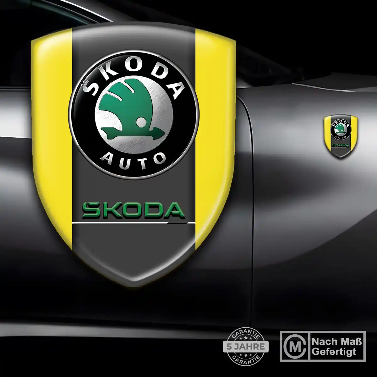 Skoda Emblem Wappen Aufkleber Auto Hohe Qualität