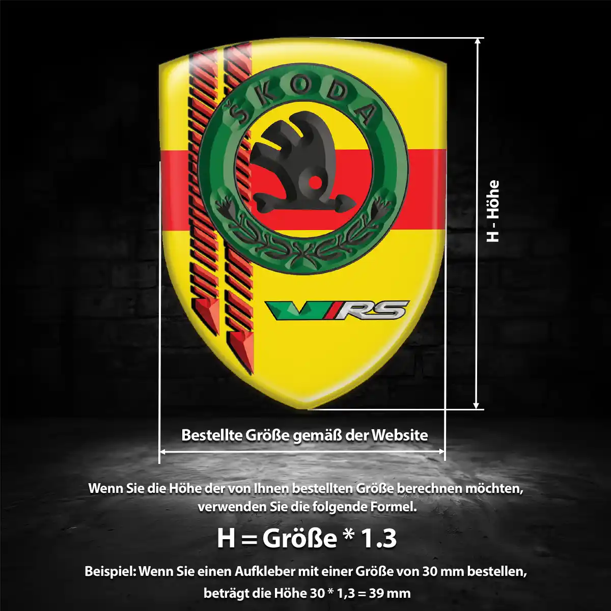 Skoda Emblem Wappen Aufkleber Auto Premium-Edition