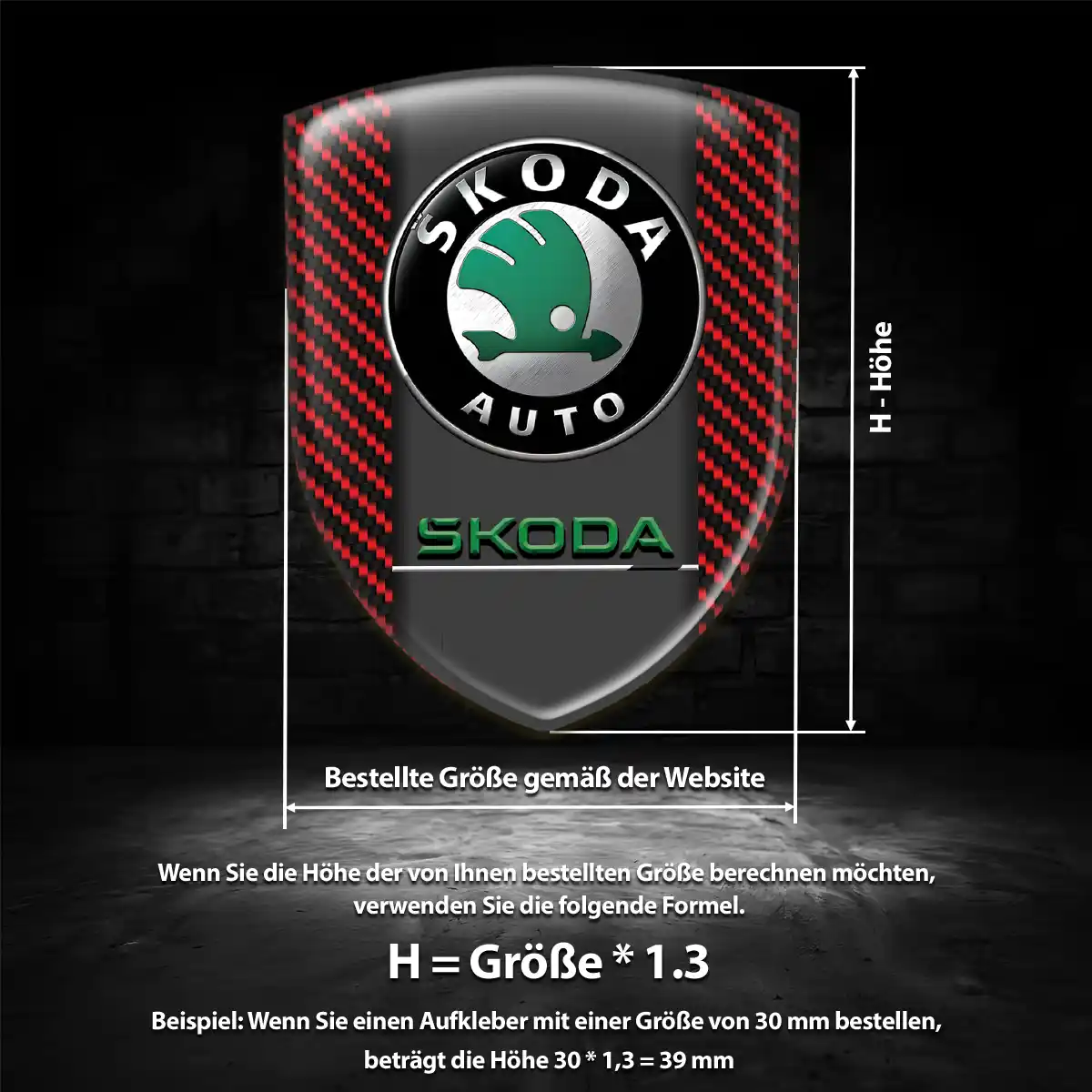 Skoda Emblem Wappen Aufkleber Auto Stilvolles Design