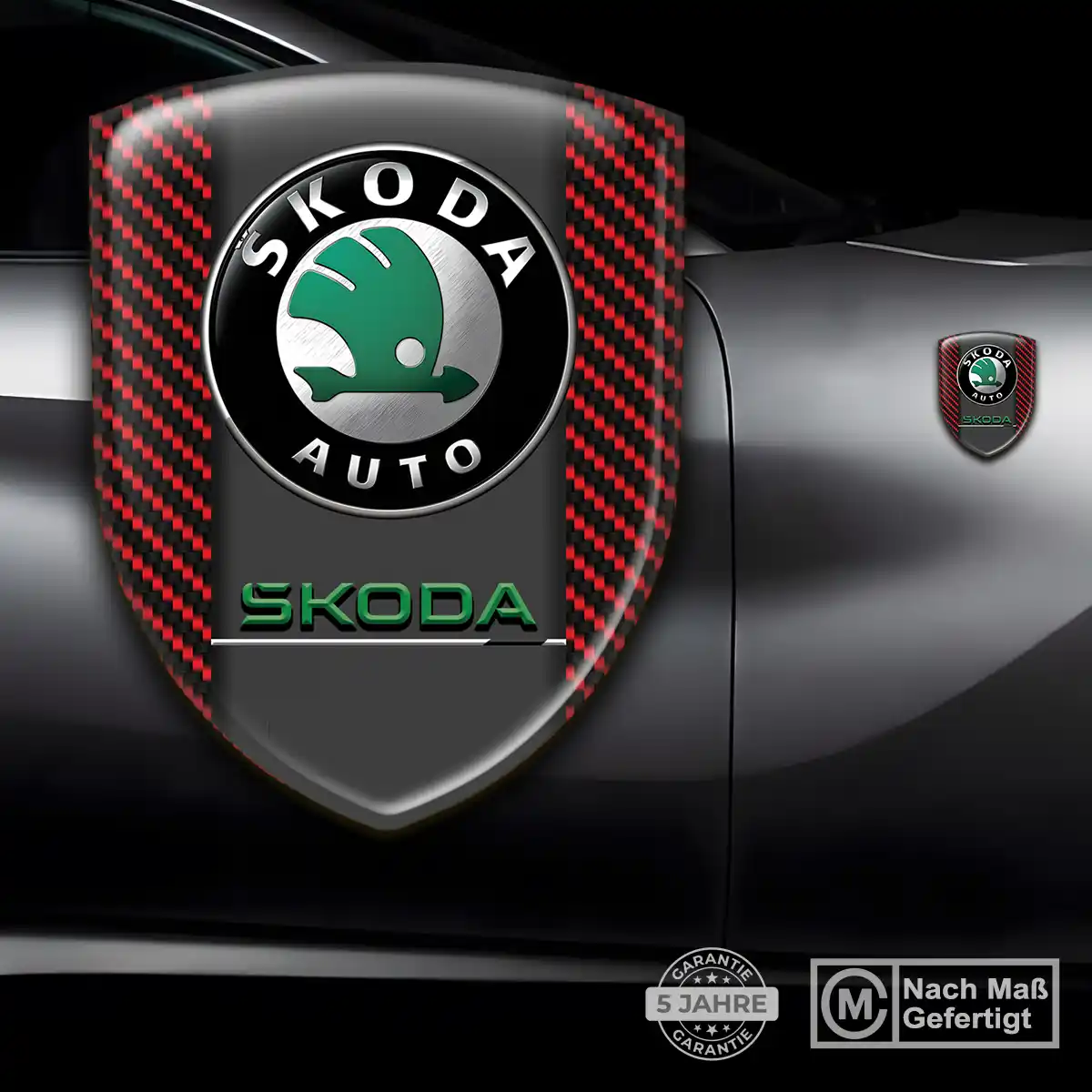 Skoda Emblem Wappen Aufkleber Auto Stilvolles Design
