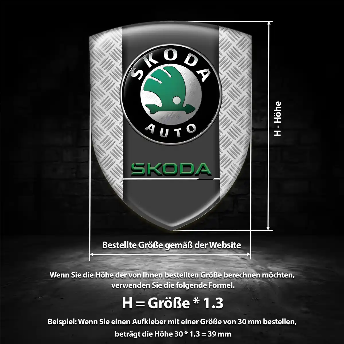 Skoda Emblem Wappen Aufkleber Hohe Qualität