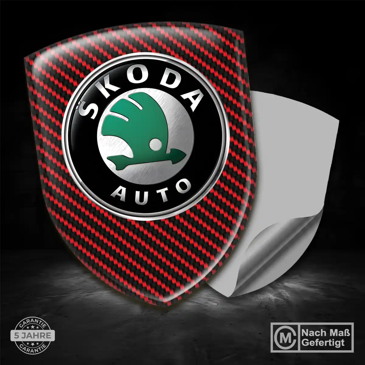 Skoda Embleme Silikon Aufkleber Auto Hohe Qualität