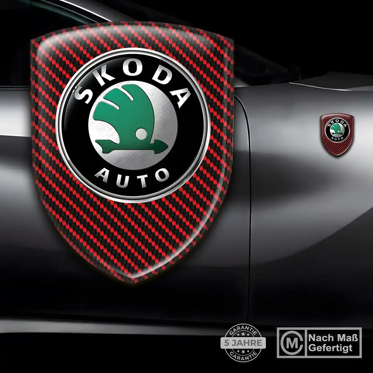Skoda Embleme Silikon Aufkleber Auto Hohe Qualität