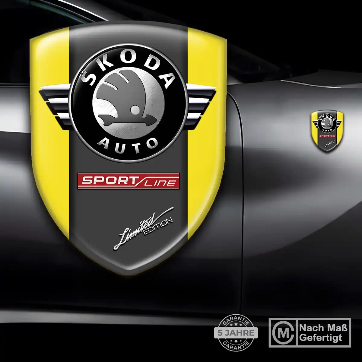Skoda Embleme Silikon Aufkleber Auto Premium-Edition