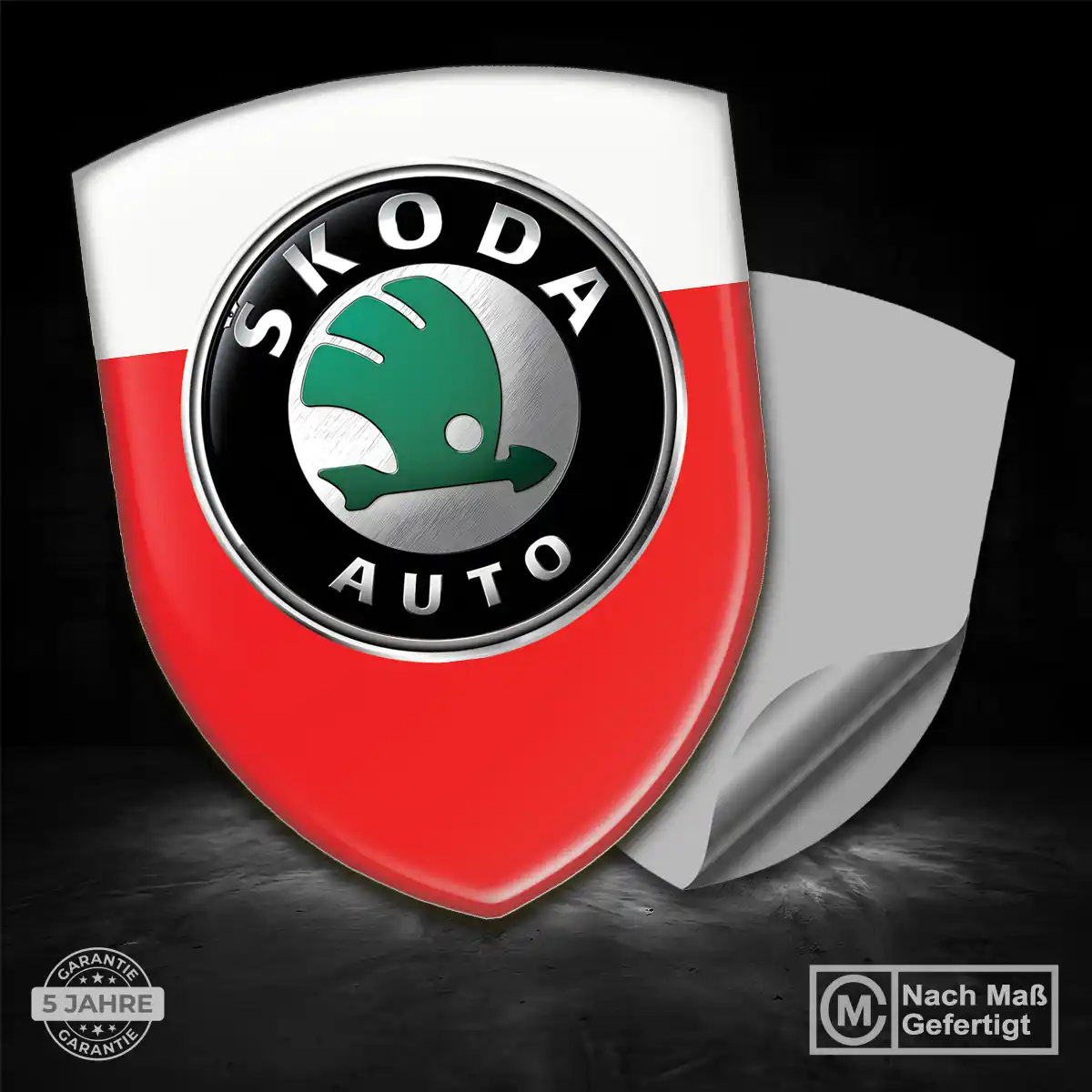 Skoda Embleme Silikon Aufkleber Auto Stilvolles Design