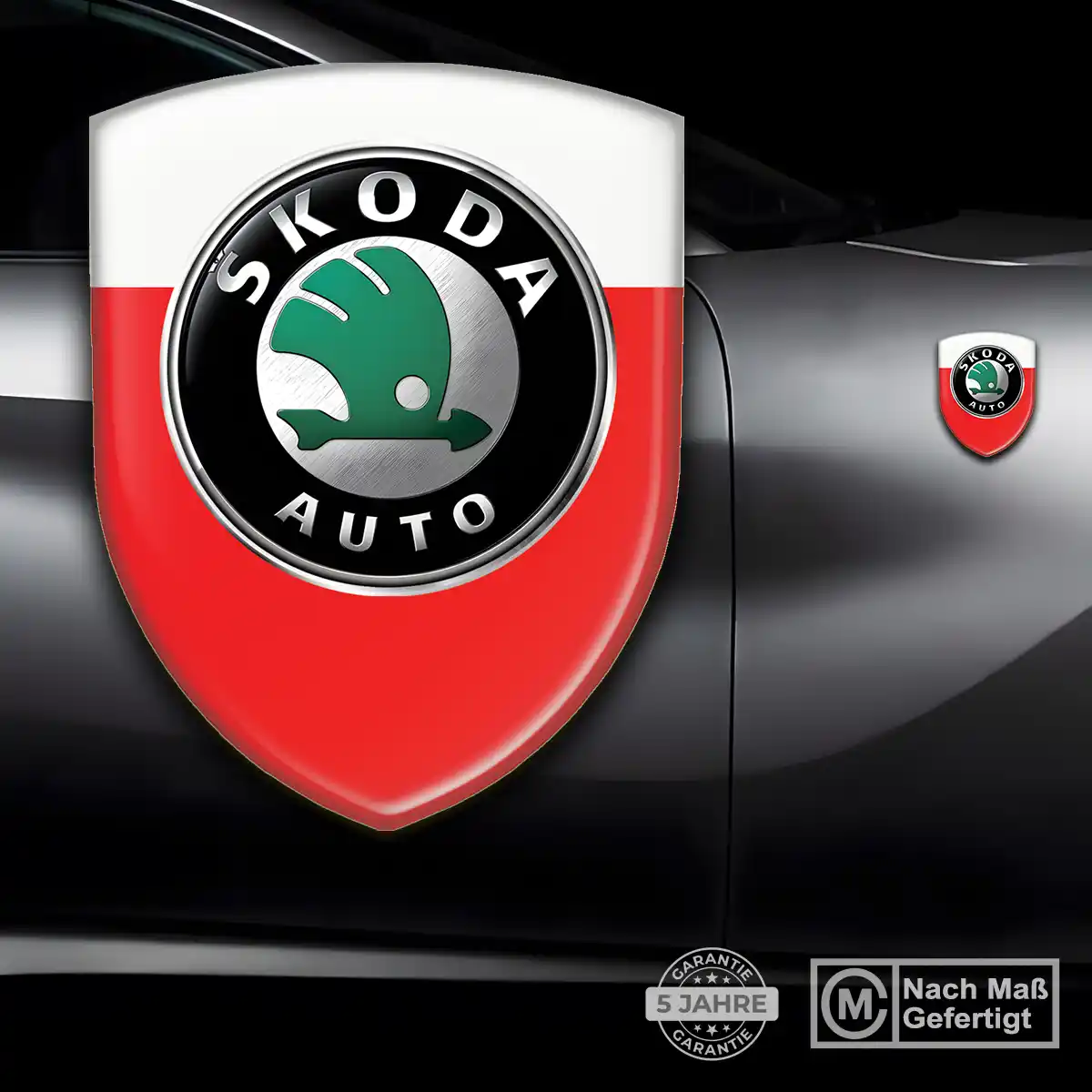 Skoda Embleme Silikon Aufkleber Auto Stilvolles Design