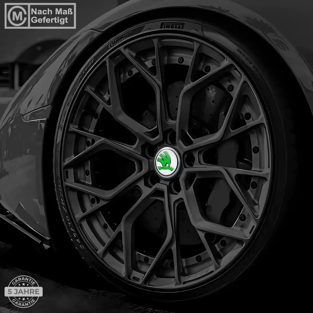 Skoda Radmitte Aufkleber Nabendeckel Premium-Edition