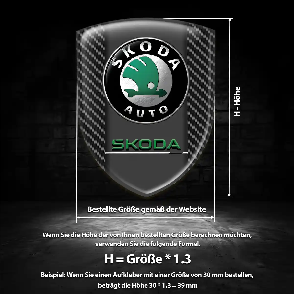 Skoda Silikon Aufkleber Auto Hohe Qualität