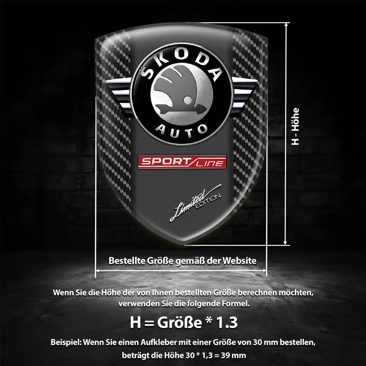 Skoda Silikon Aufkleber Embleme Auto Hohe Qualität
