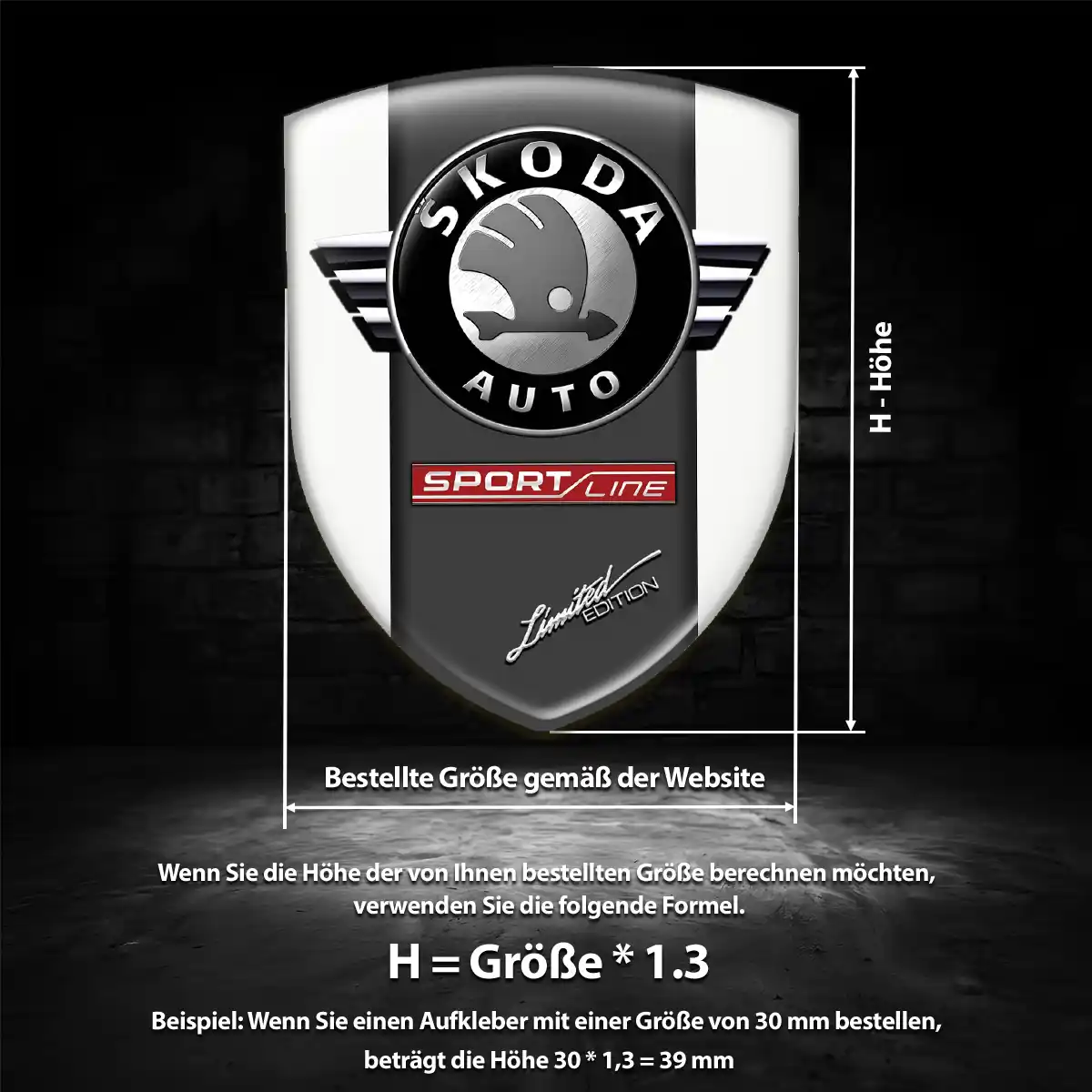 Skoda Silikon Aufkleber Hohe Qualität