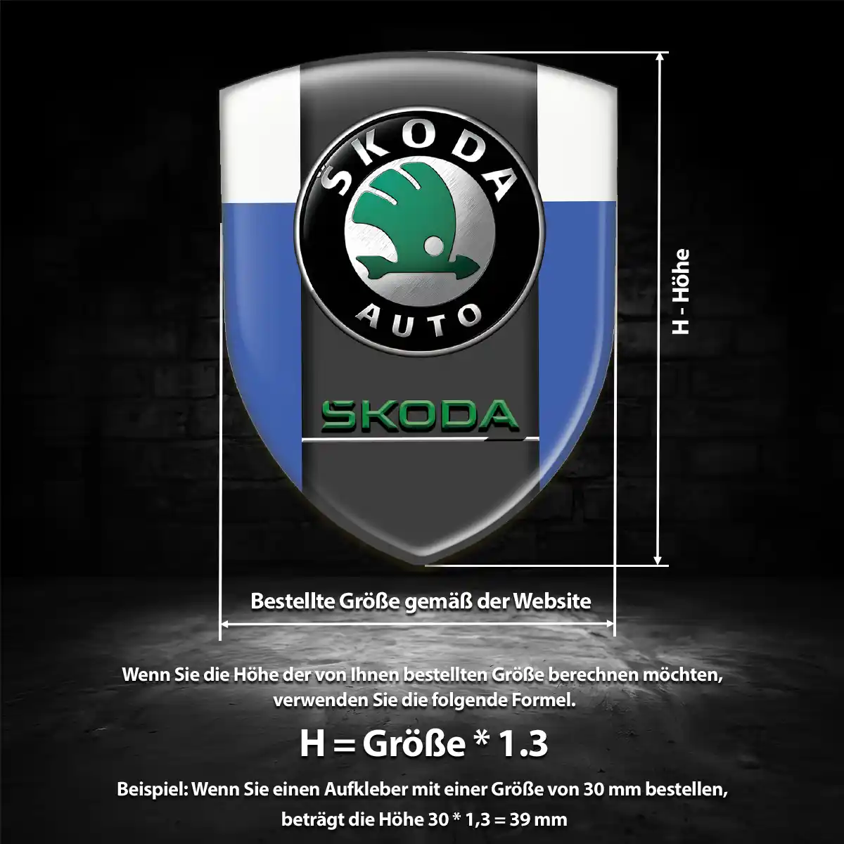 Skoda Silikon Aufkleber Wappen Auto Hohe Qualität
