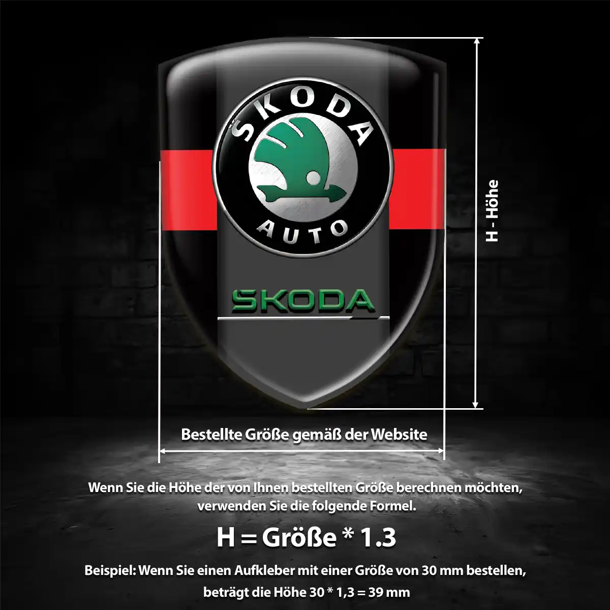 Skoda Silikon Aufkleber Wappen Auto Stilvolles Design