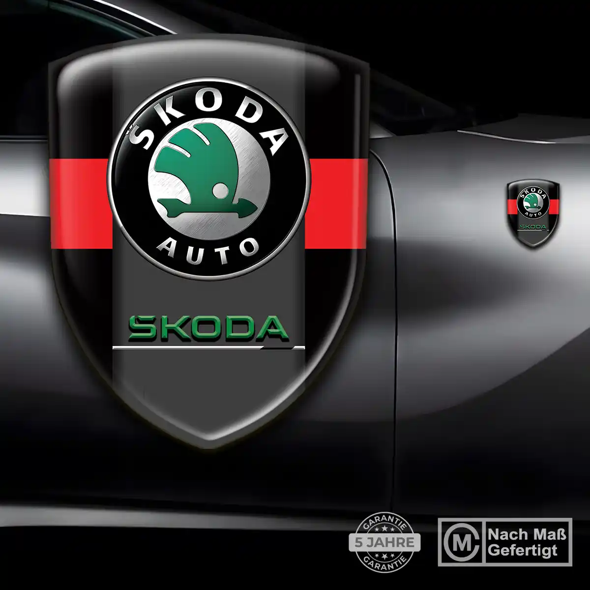 Skoda Silikon Aufkleber Wappen Auto Stilvolles Design