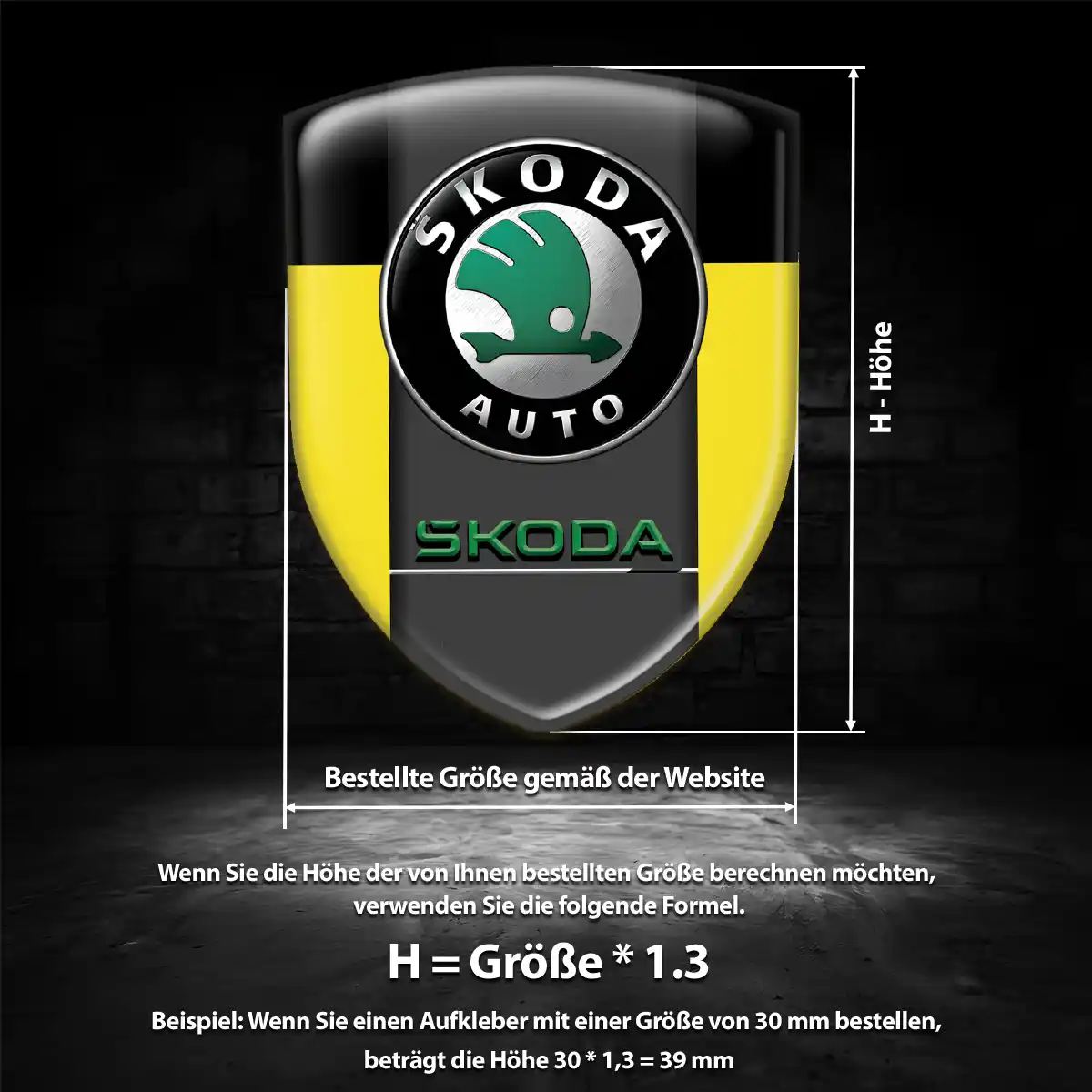 Skoda Silikon Aufkleber Wappen Hohe Qualität