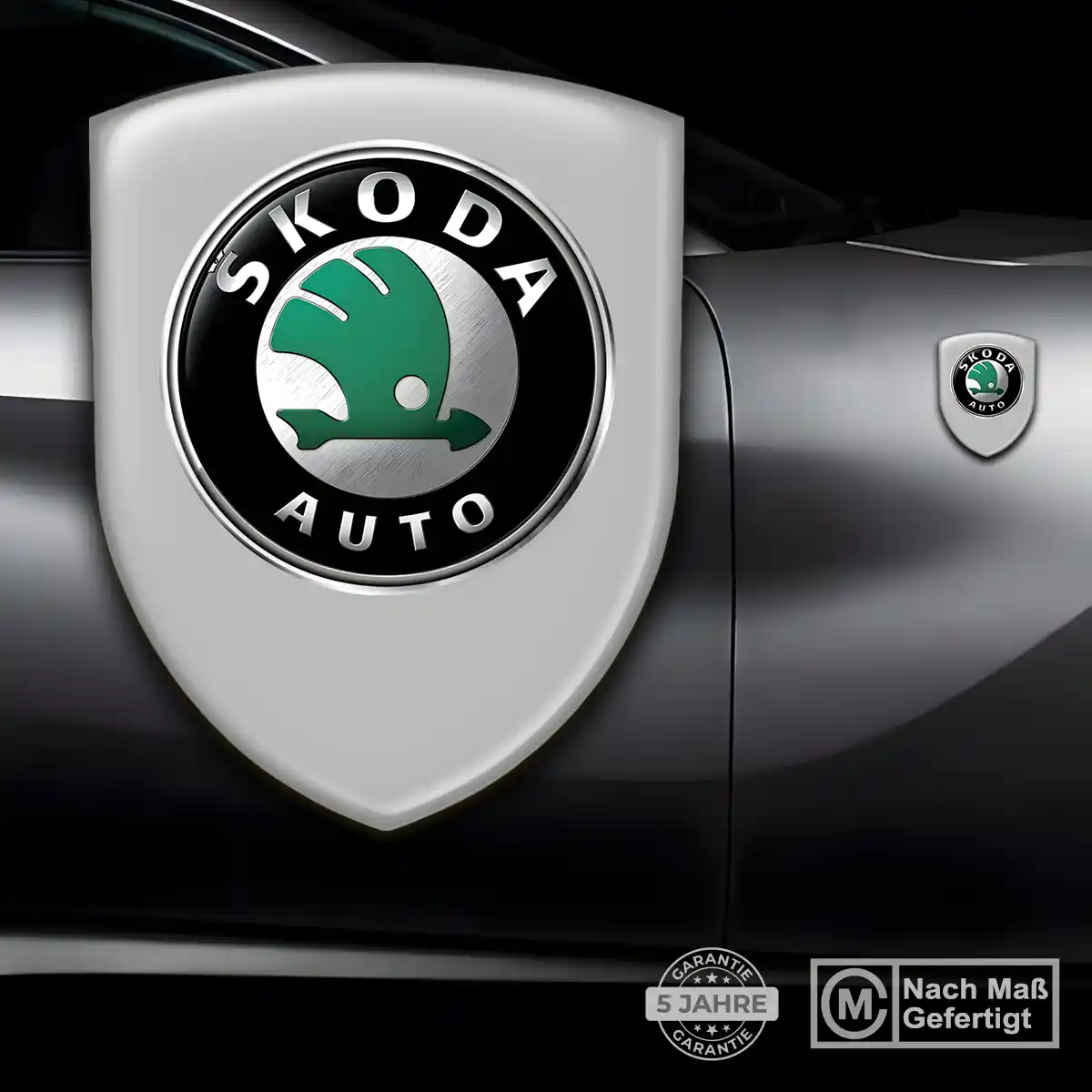 Skoda Silikon Aufkleber Wappen Premium-Edition