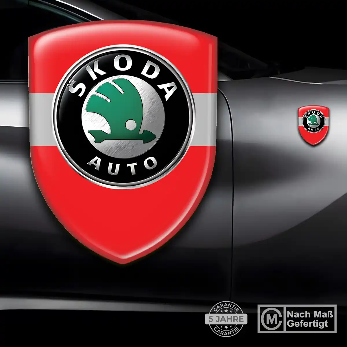 Skoda Silikon Aufkleber Wappen Stilvolles Design