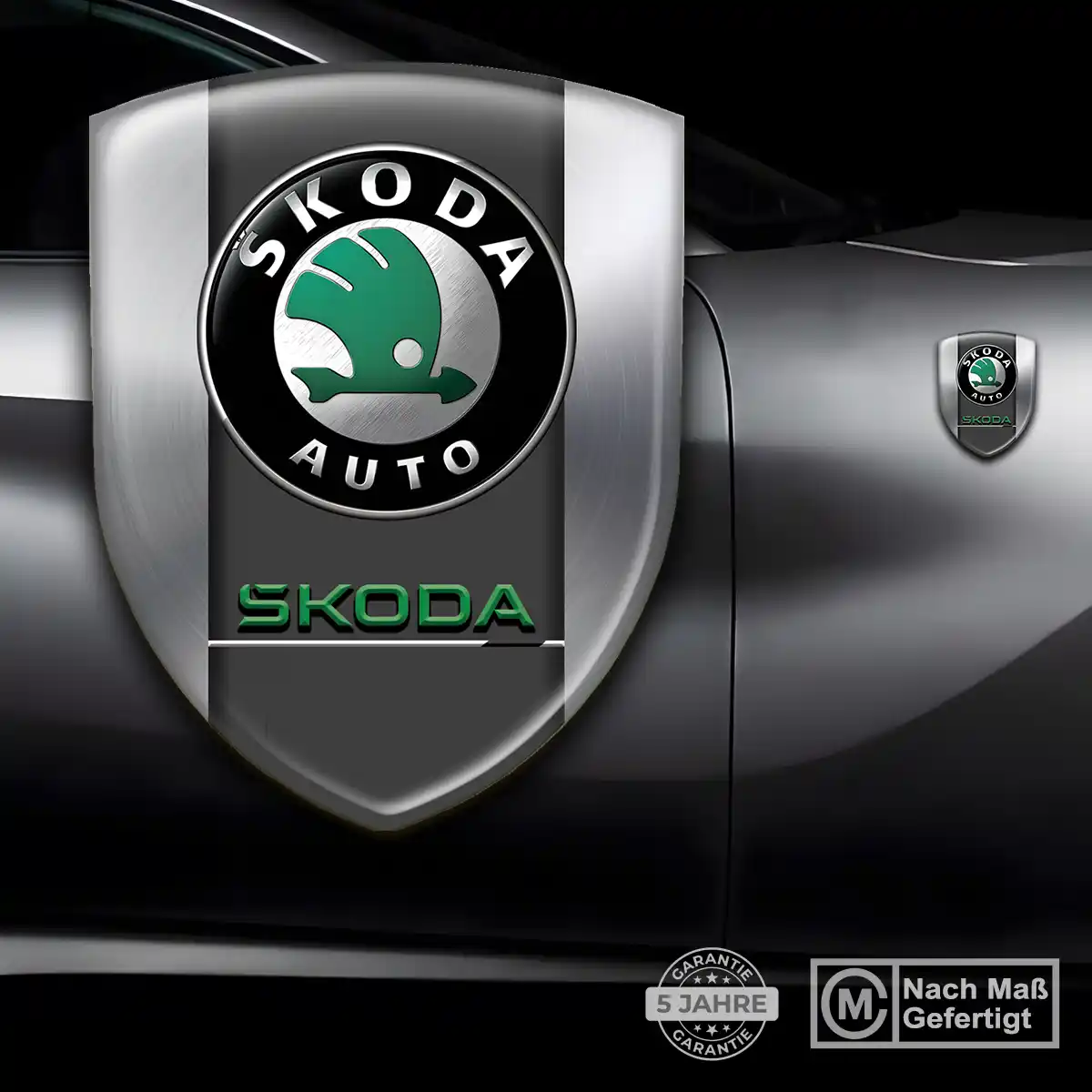 Skoda Wappen Aufkleber Auto Premium-Edition