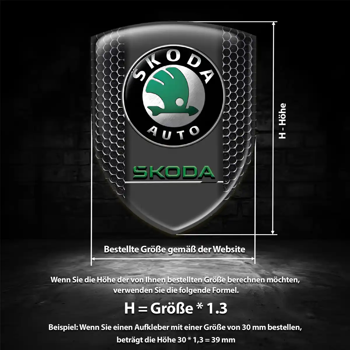 Skoda Wappen Aufkleber Emblem Auto Hohe Qualität