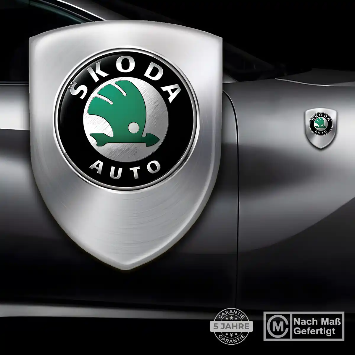 Skoda Wappen Aufkleber Emblem Auto Premium-Edition