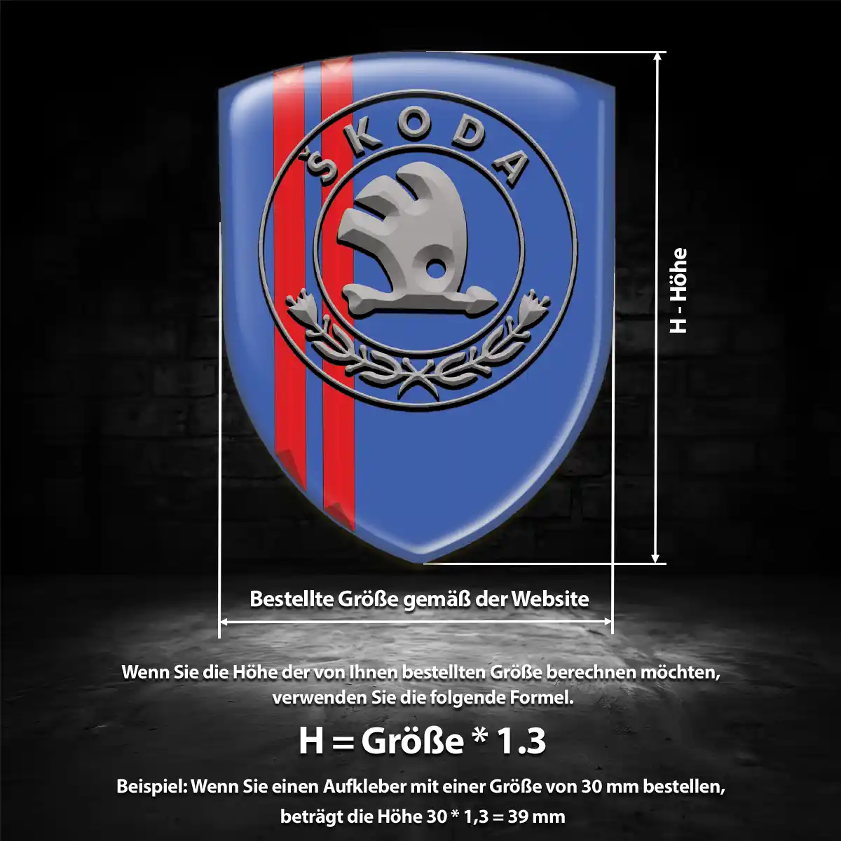 Skoda Wappen Aufkleber Emblem Auto Stilvolles Design
