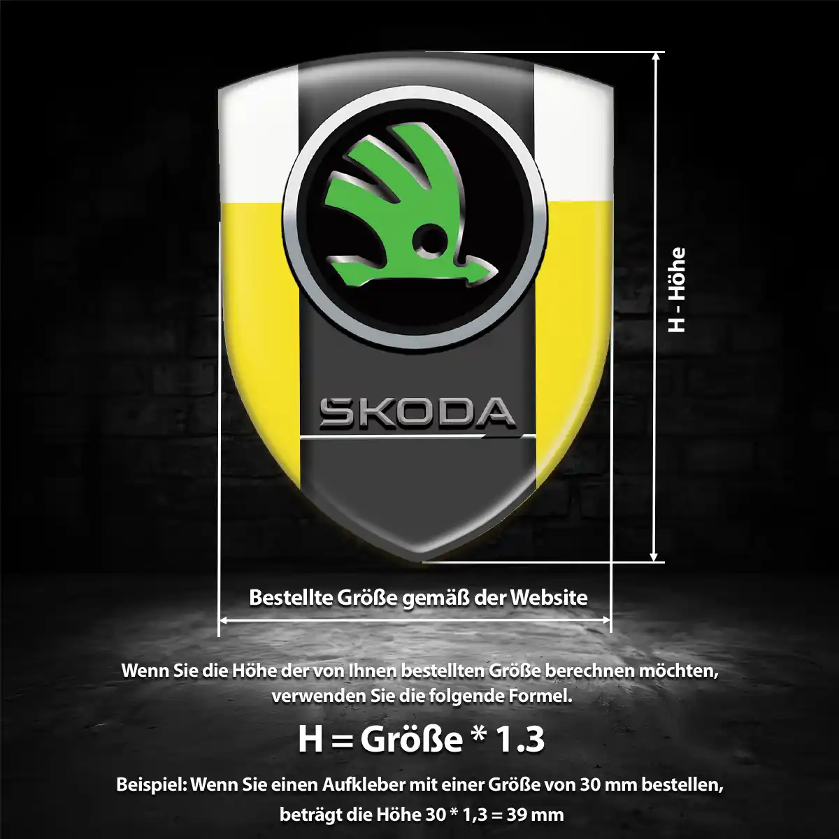 Skoda Wappen Aufkleber Emblem Hohe Qualität