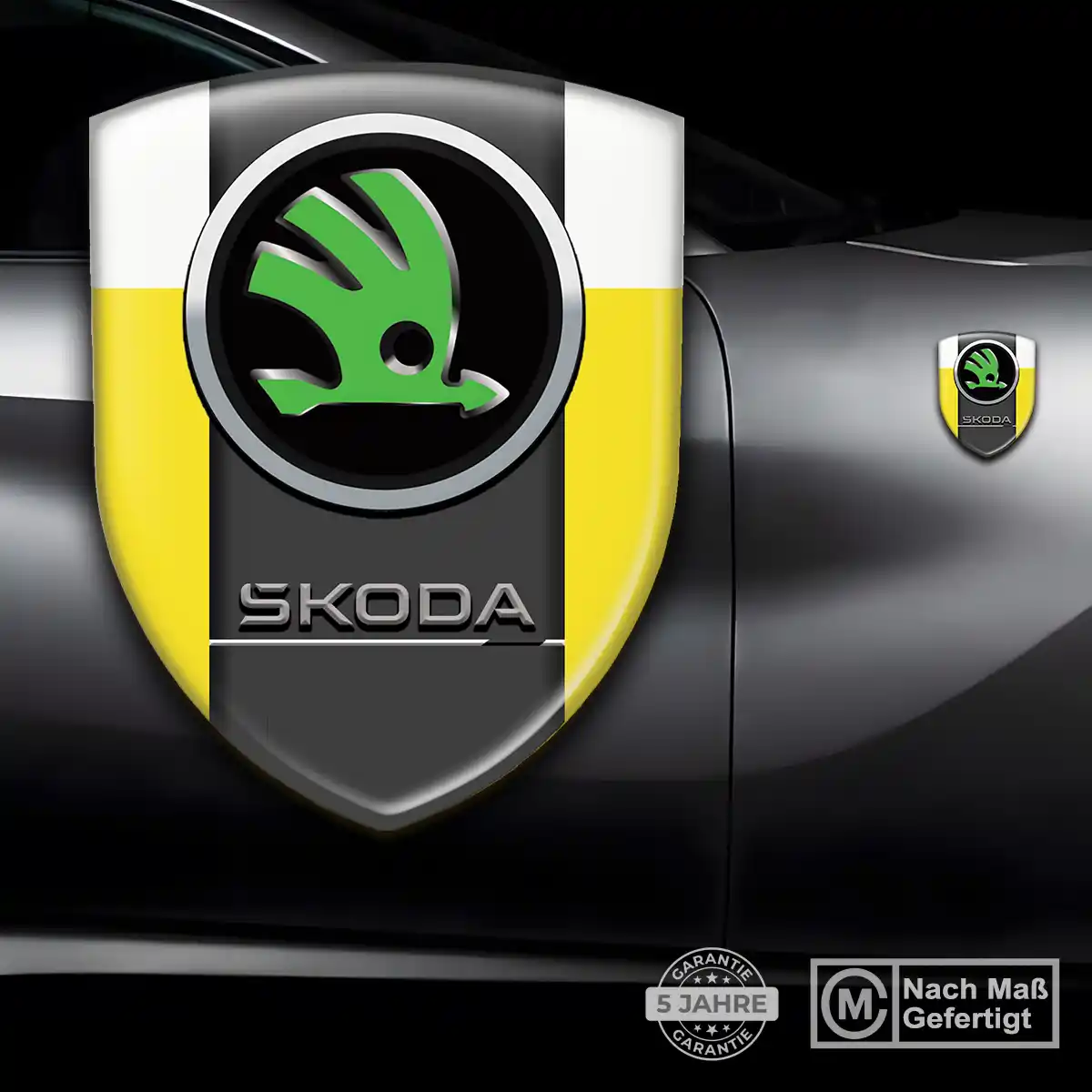 Skoda Wappen Aufkleber Emblem Hohe Qualität