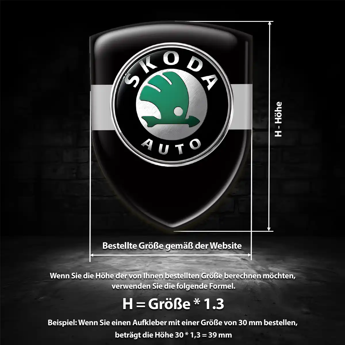 Skoda Wappen Aufkleber Emblem Stilvolles Design