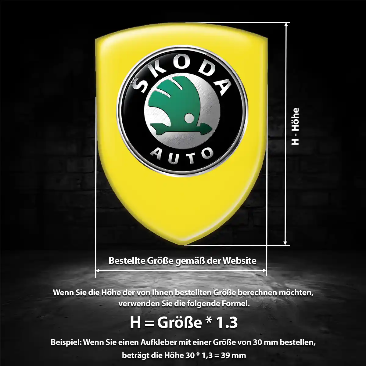 Skoda Wappen Aufkleber Hohe Qualität