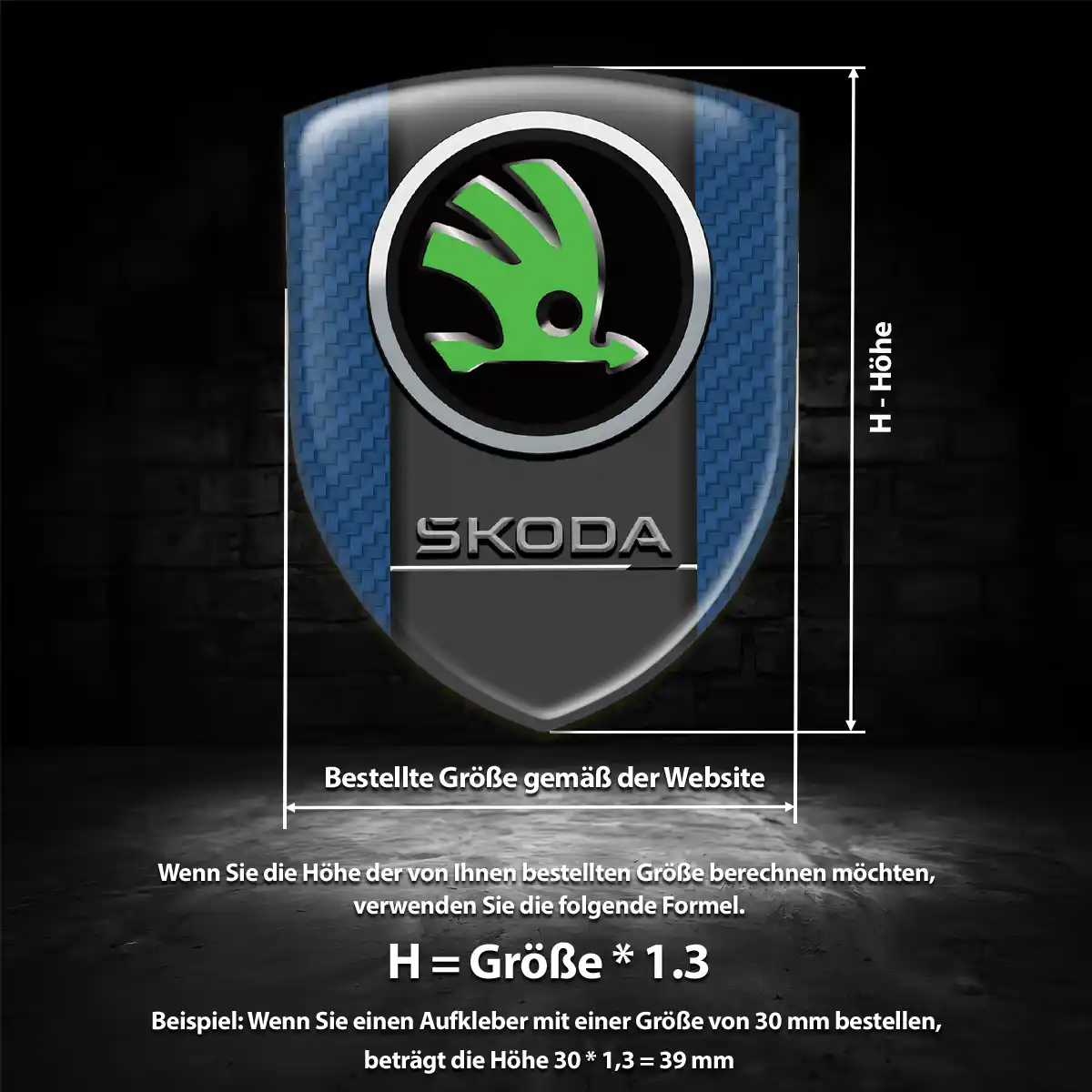 Skoda Wappen Aufkleber Stilvolles Design